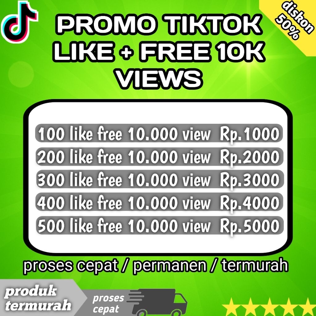 like tiktok termurah free view tiktok / like tiktok / views tiktok termurah permanen