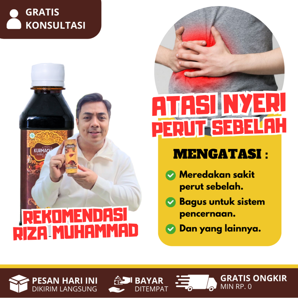 KURMAQU GMJ Obat Sakit Perut Sebelah Kiri / Kanan Nyeri Perut Bagian Bawah Tengah Atas Kram Perut