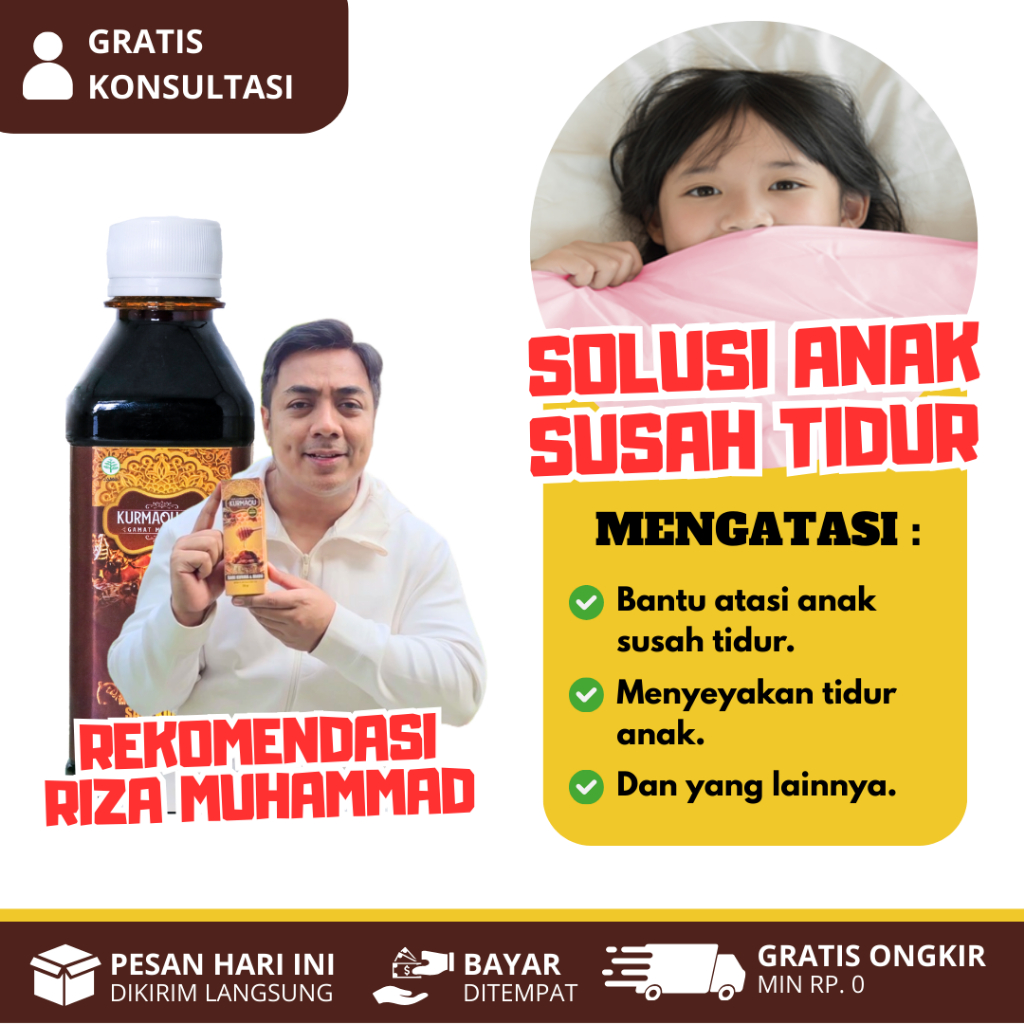 KURMAQU GMJ Obat Anak Susah Tidur Agar Tidur Nyenyak Vitamin Anak Susah Tidur Madu Susah Tidur