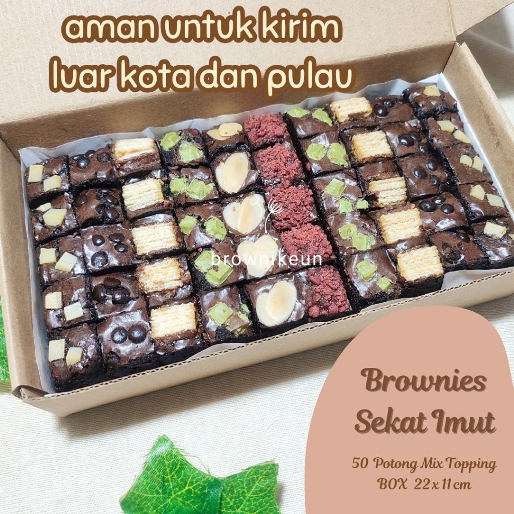 Brownies Sekat Imut  Brownies Bandung Isi 50 potong