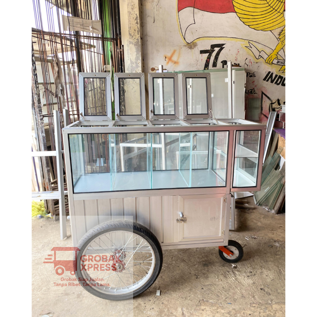 Grobak Xpress  gerobak buah dorong aluminium