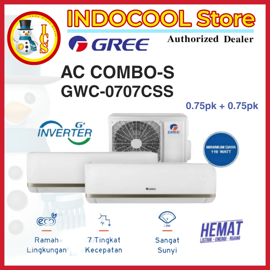 Ac Combo Split Gree  GWC-0707CS ( 3/4pk + 3/4pk )