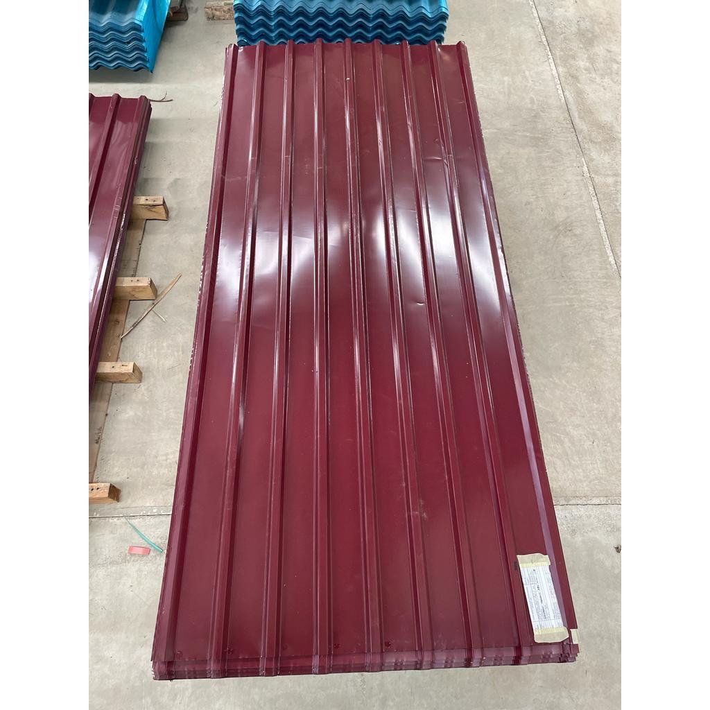 Atap Spandek 9 Tulang Warna Maroon, Hitam, Coklat, Biru Tebal 0.20, 0,25, 0,30 (Panjang 170cm x 80cm