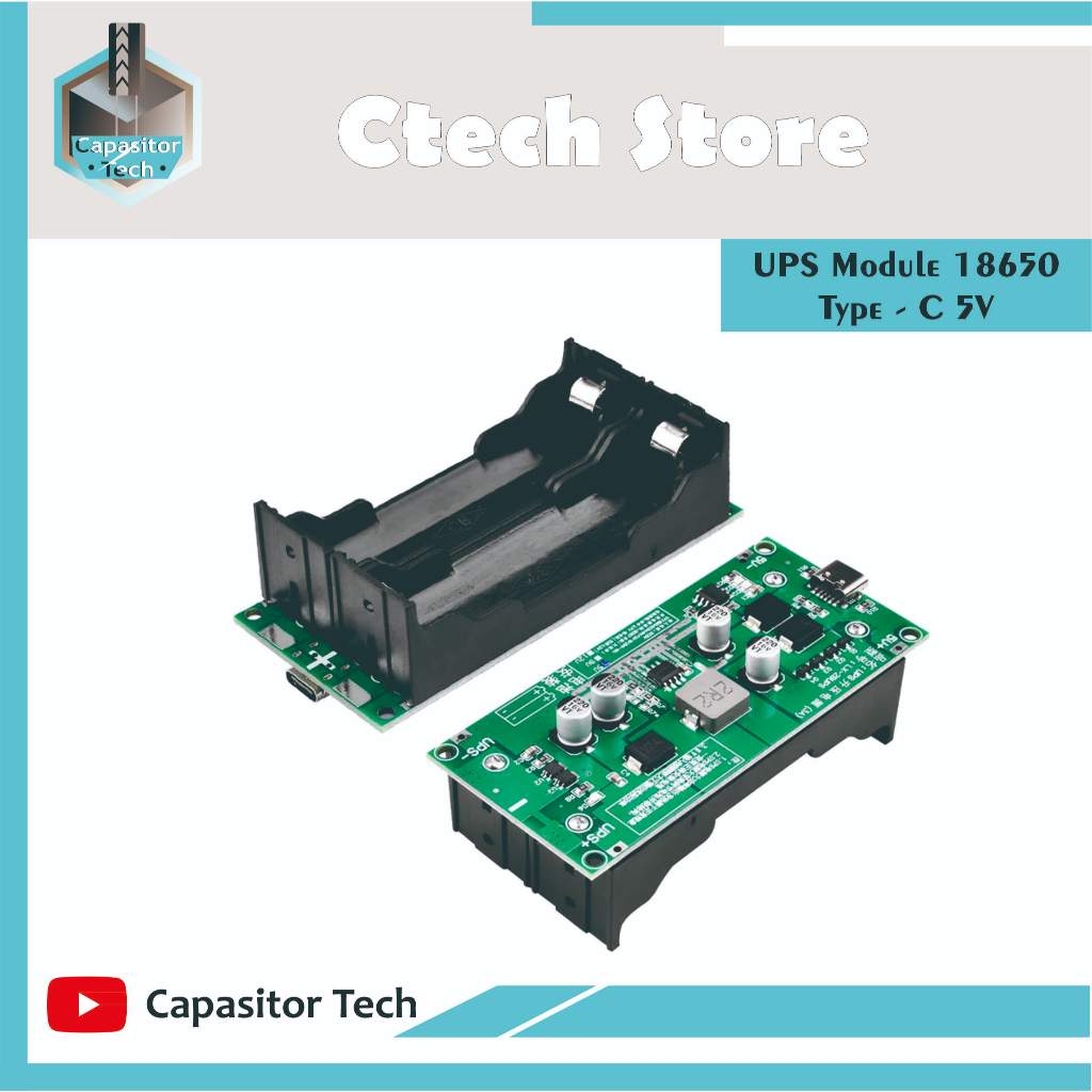 UPS Module 18650 5V 3A Type-C Charge Discharging Highpower