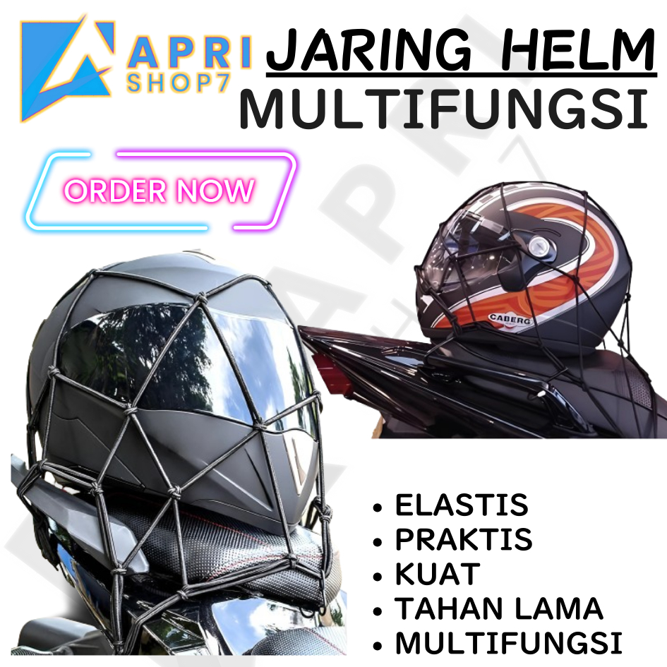 Tali Pengikat Helm di Motor Jaring Pengikat Helm