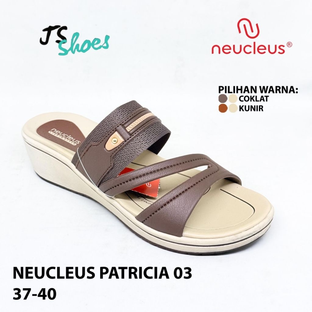 NEUCLEUS PATRICIA 03 - SANDAL SLOP WEDGES CASUAL WANITA DEWASA MERK NEUCLEUS ORIGINAL