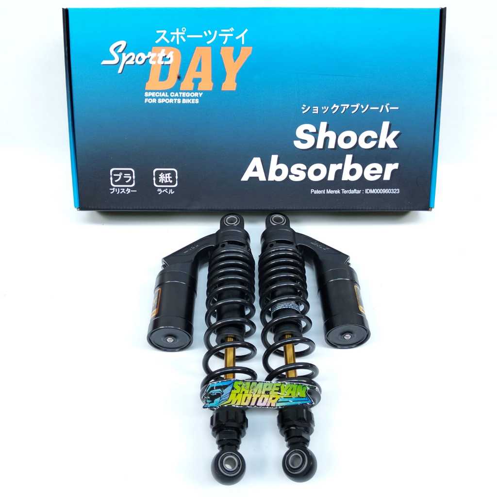 Shok Skok Sekok Sok Shokbreaker Belakang Variasi Tabung Atas 320 mm Merk Day Type 505 Black As Gold 