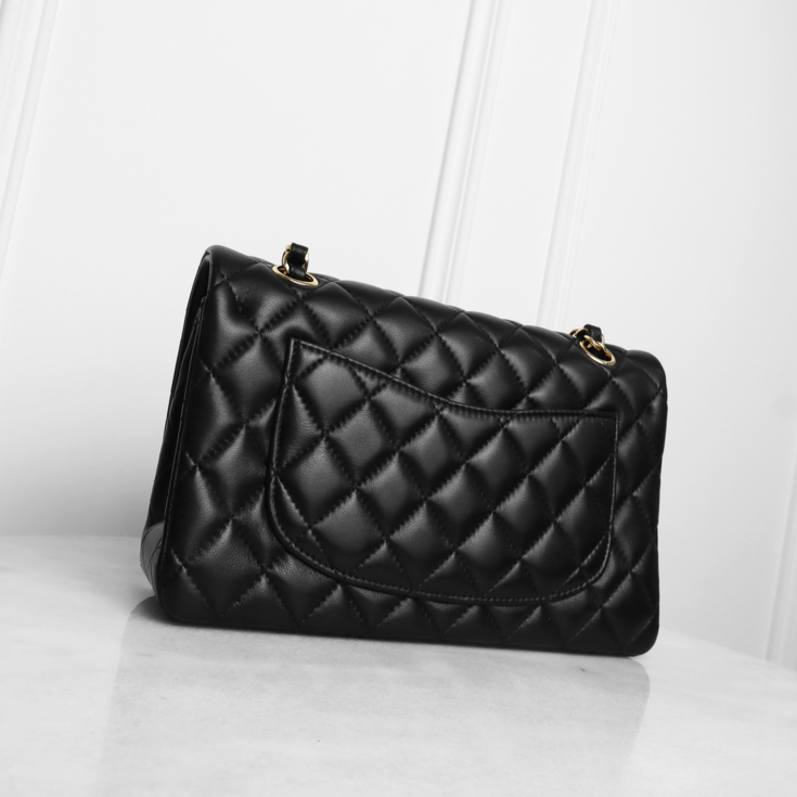 TAS SLINGBAG WANITA DOUBLE FLAP SMALL BLACK GHW SHOULDER BAG CAVIAR LAMBSKIN