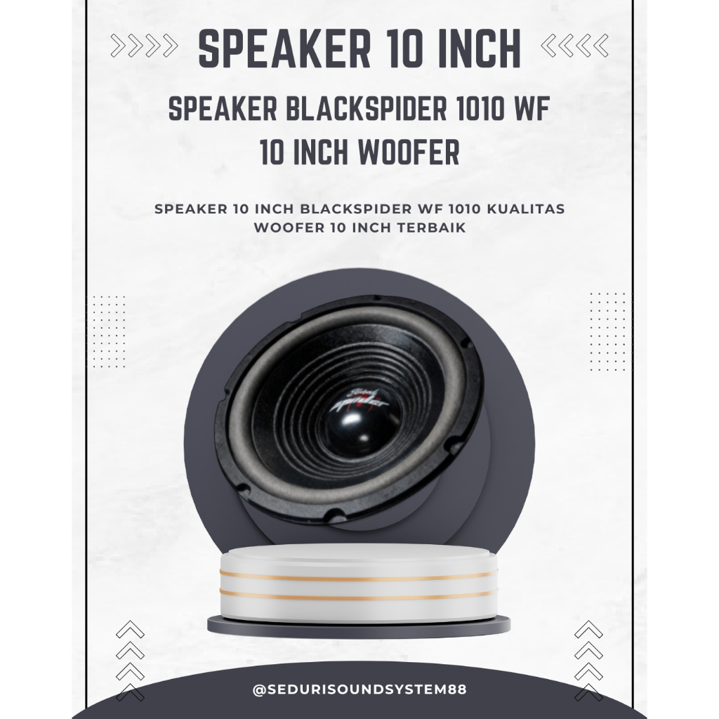 Speaker Black Spider 10 Inch BS1010 Woofer Original
