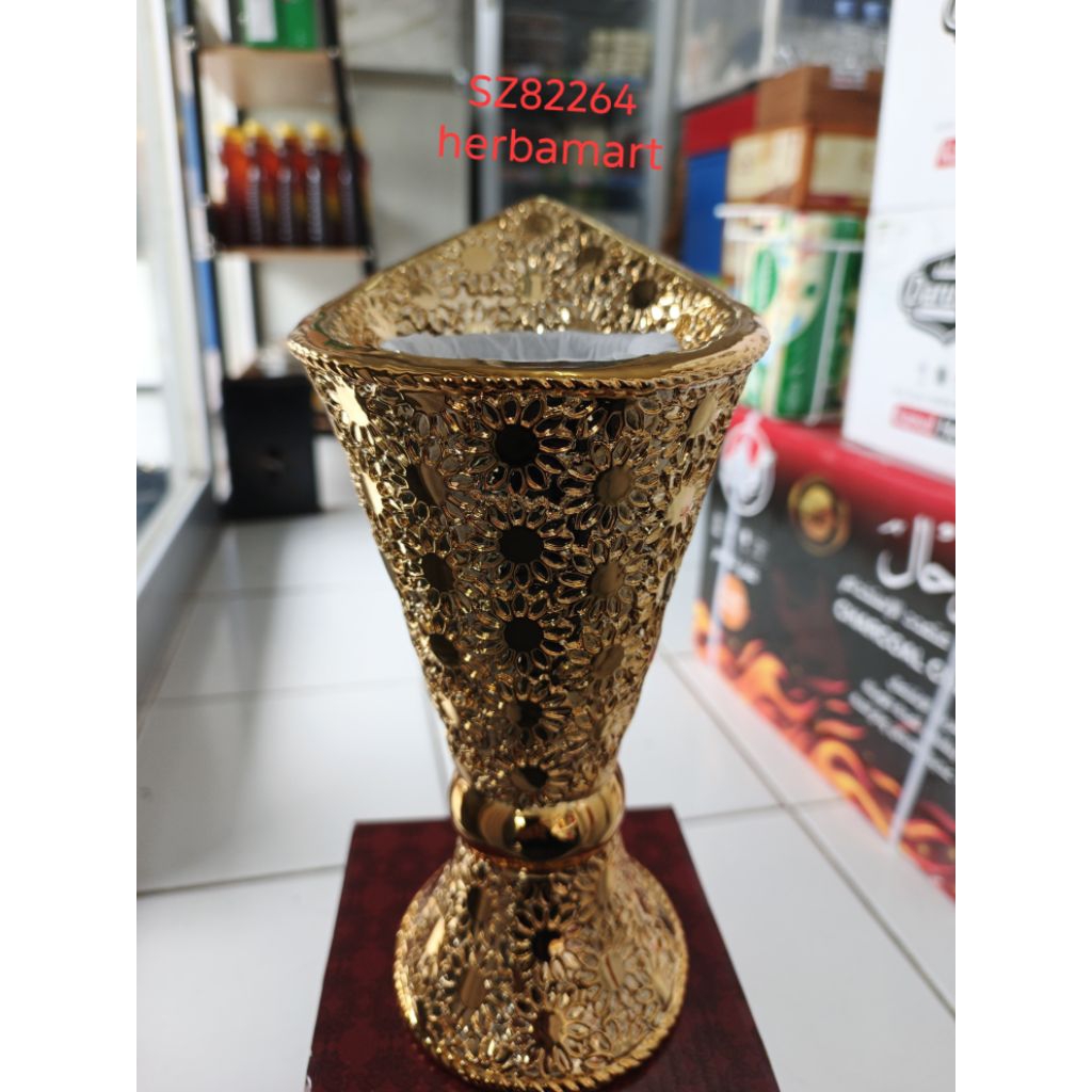 Mabkhara Prapen Tempat Wadah Bakar Pembakaran Bukhur Buhur Dupa Arab Mewah Aesthetic Keramik Besar