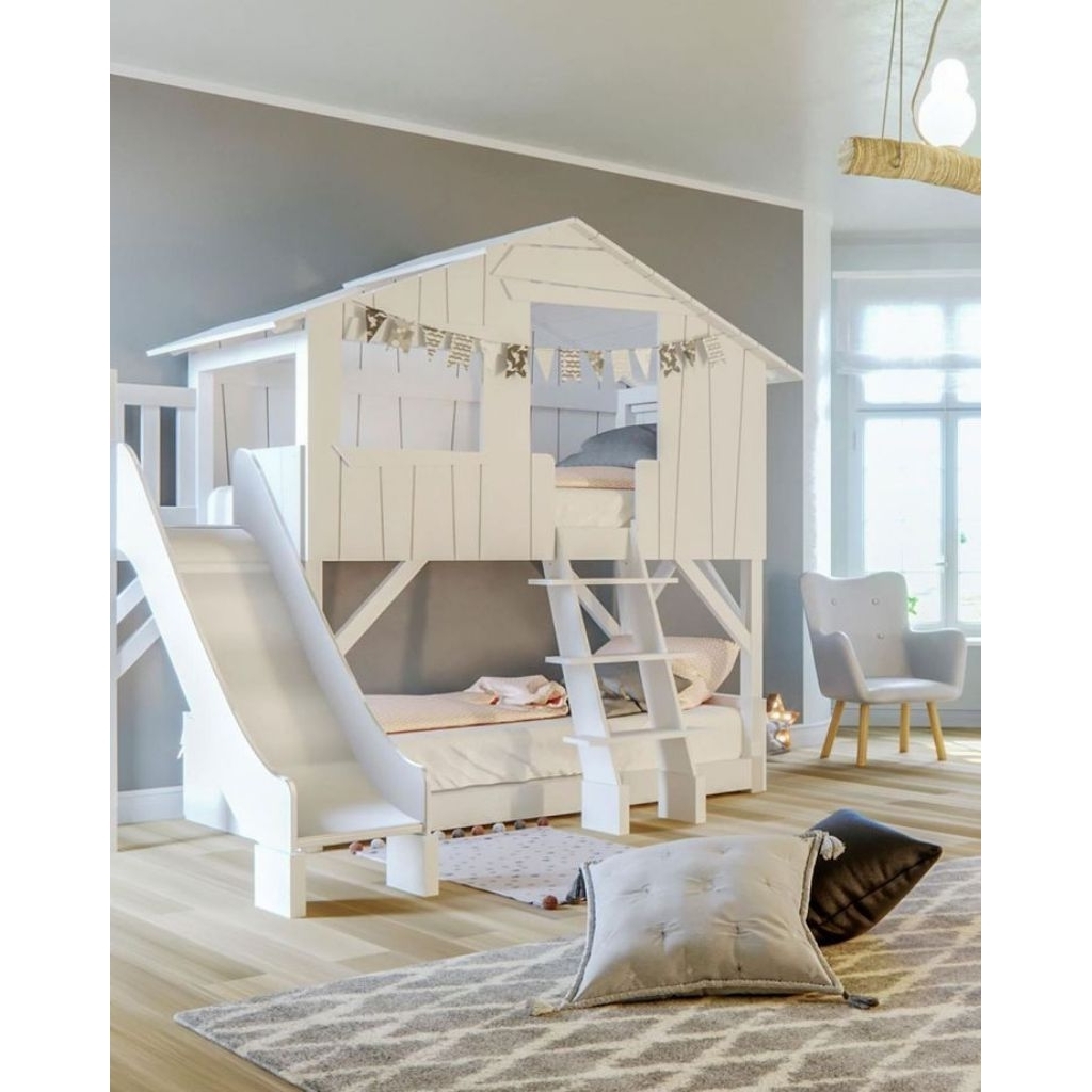 tempat tidur tingkat anak FREE SOFA SINGLE // dipan rumah anak tingkat