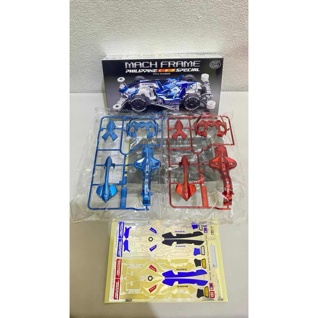 Tamiya 92462 Mach Frame Philippine Cup Special (Body Blue Plated dan Red Plated dan Box)