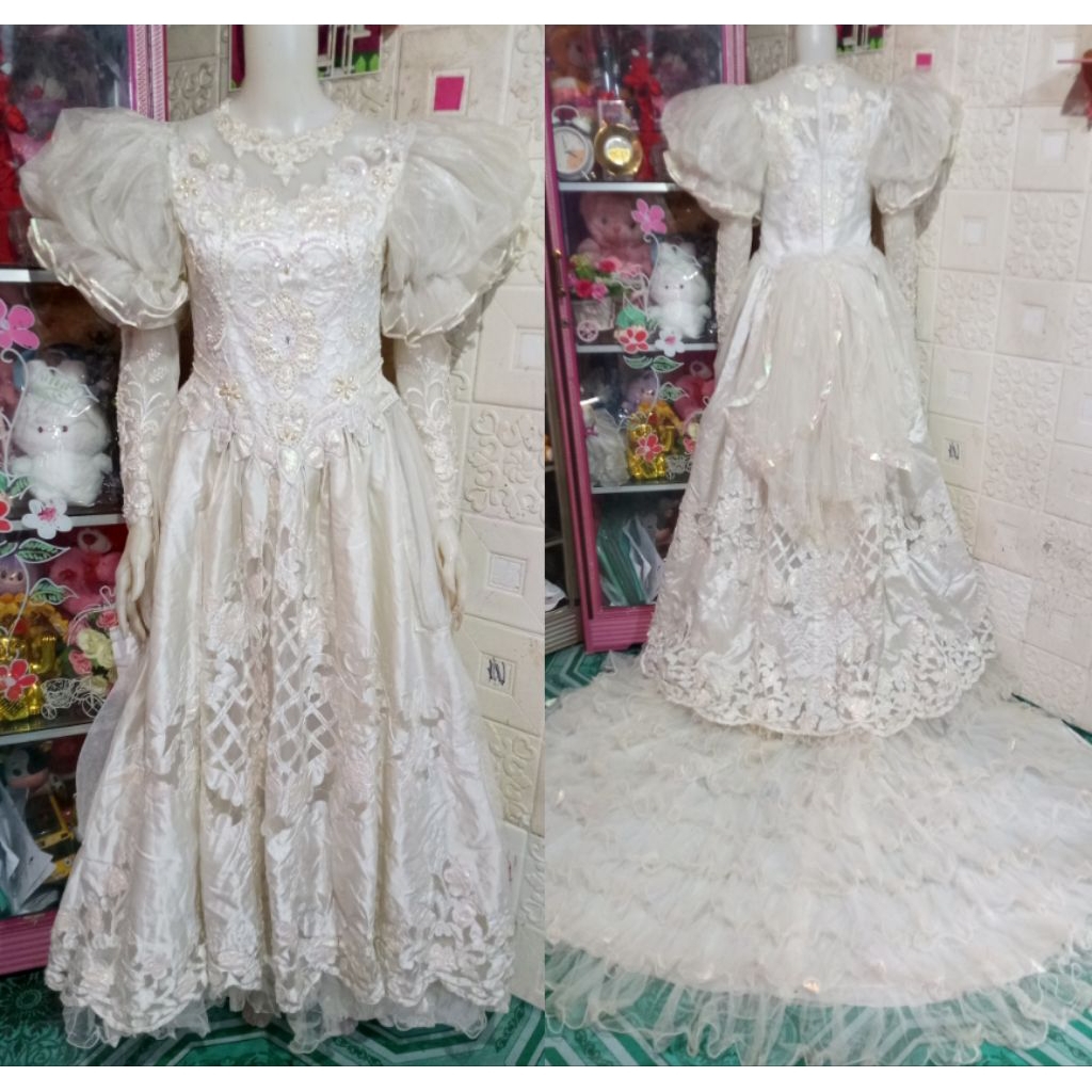 WEDDING DRESS,GAUN ALA NONI,GAUN PREWED,NONI BELANDA DLL,preloved/pl