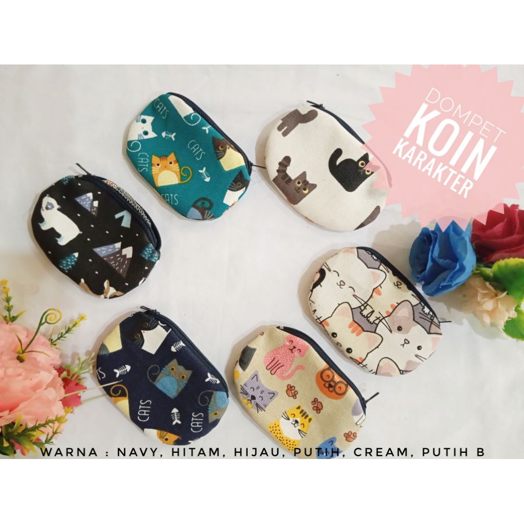 dompet koin resleting murah, bahan kain kanvas/dompet wanita/dompet koin