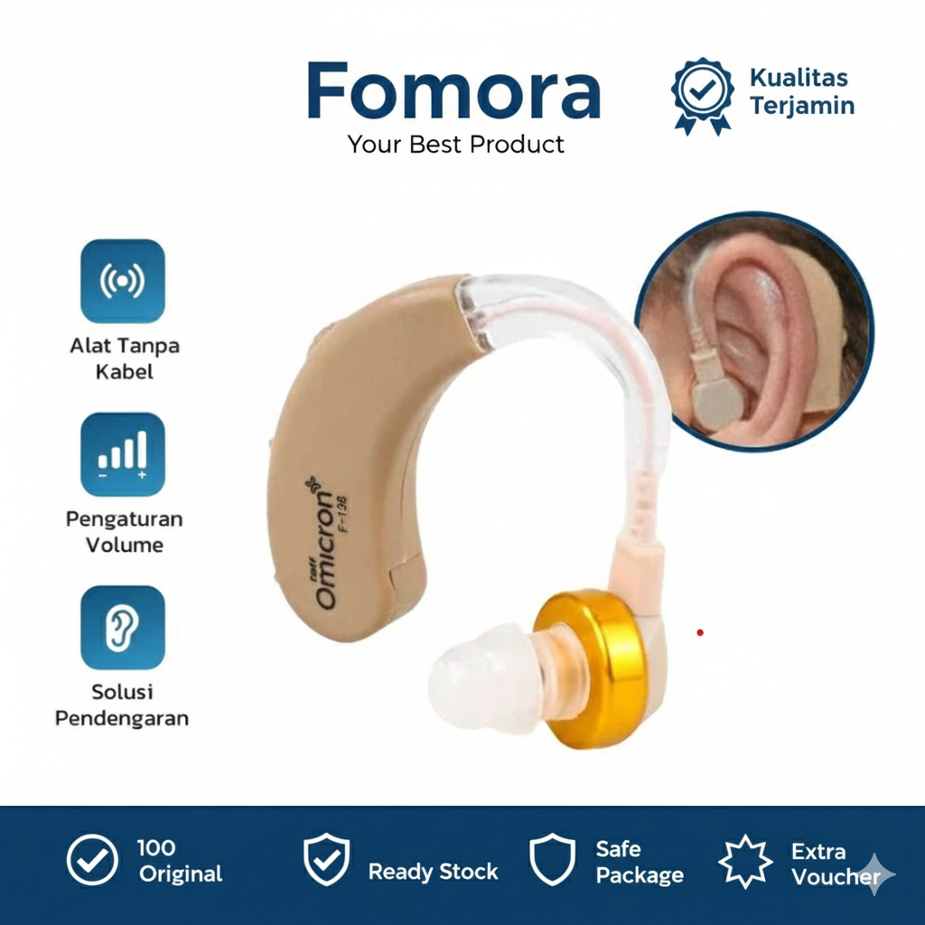 Earphone Alat Bantu Dengar Hearing Aid TaffOmicron Alat Bantu Pendengaran
