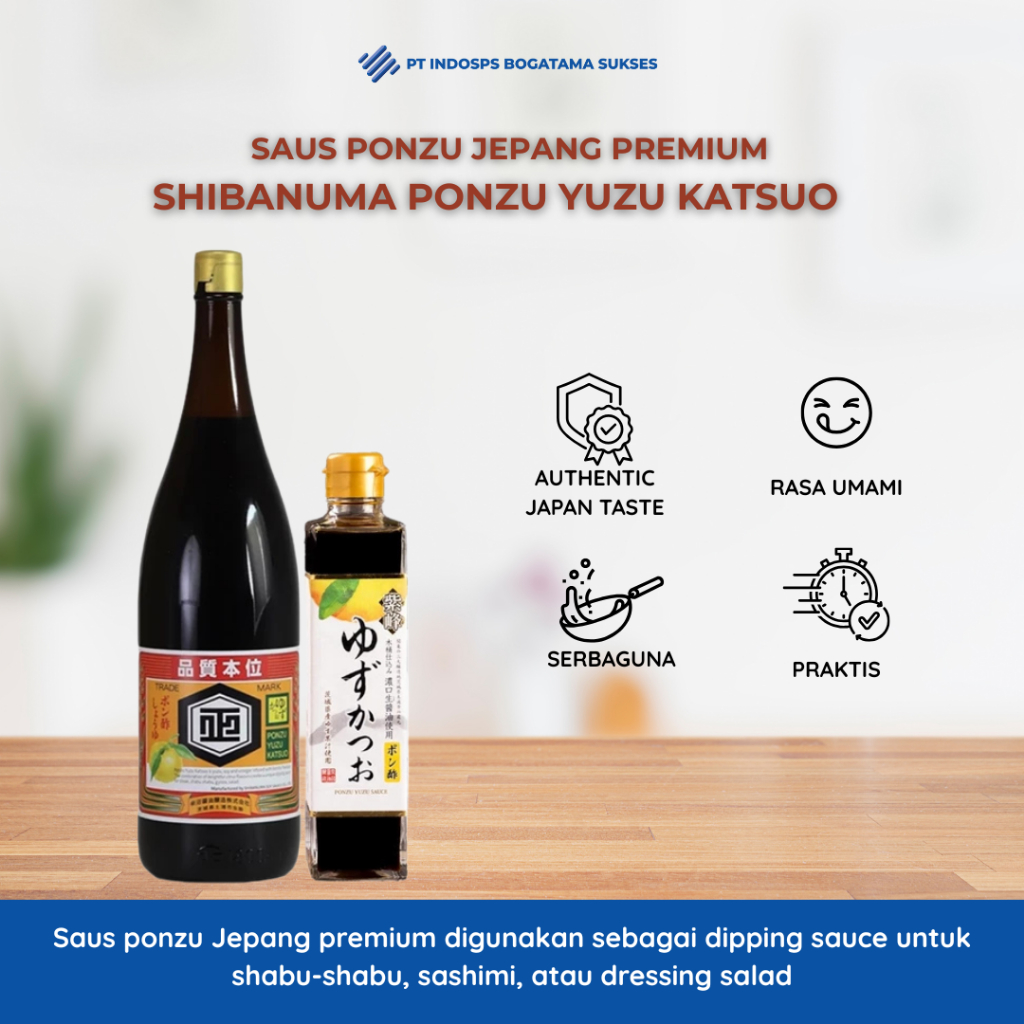 Saus Ponzu Jepang - Shibanuma Ponzu Yuzu Katsuo 1,8 L dan 300ml