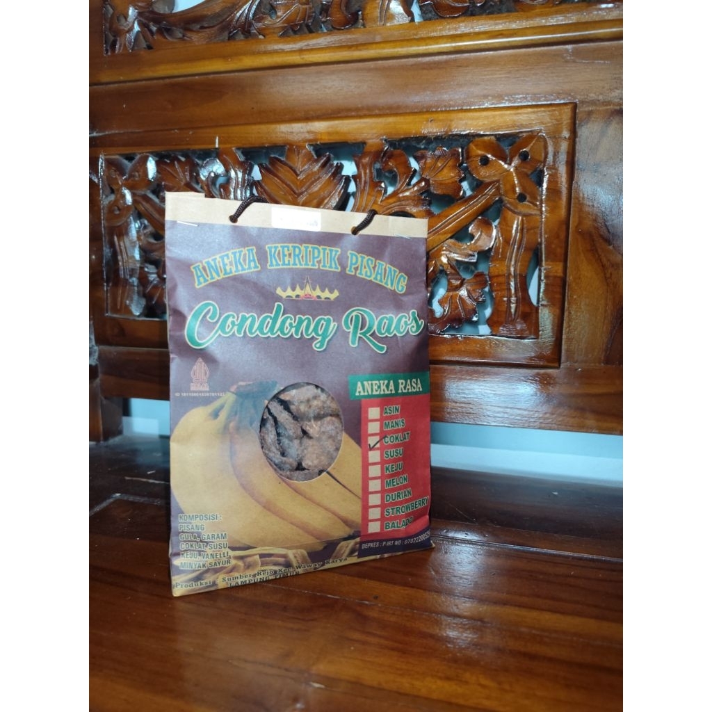 kripik pisang kepok coklat CONDONG RAOS/oleh oleh khas Lampung