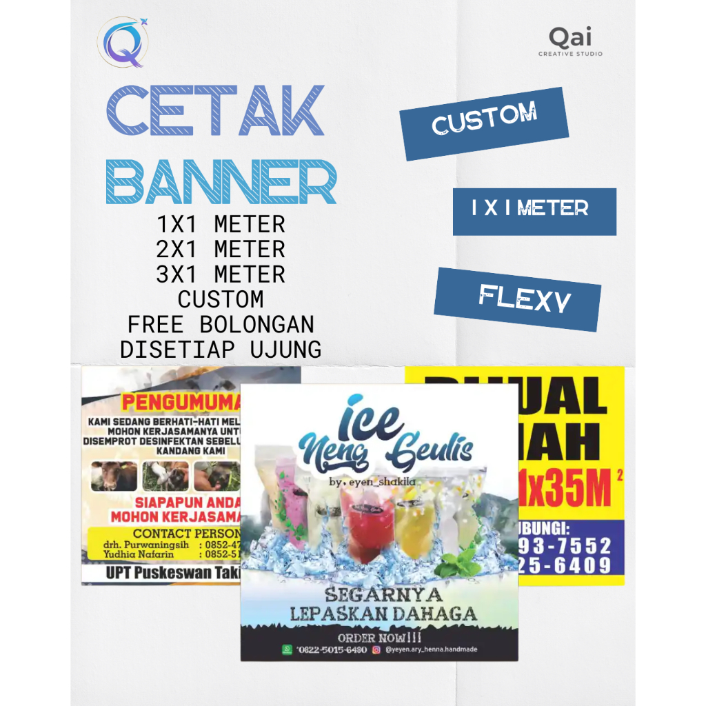 CETAK BANNER 1X1 | CETAK BANNER 2X1 | CETAK BANNER 3X1 | CETAK BANER 2X0.5 M | CUSTOM CETAK BANNER |