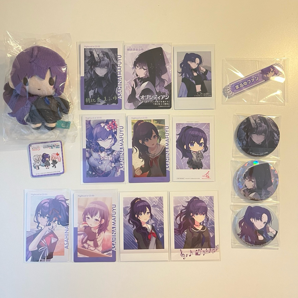 project sekai official merch asahina mafuyu fuwapuchi bene epick jewel card pashakore fan title pin 