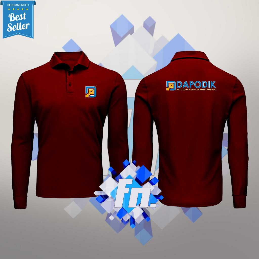 BAJU POLO SHIRT KAOS KERAH LENGAN PANJANG DAPODIK OPERATOR SEKOLAH PRIA WANITA ADEM NYAMAN