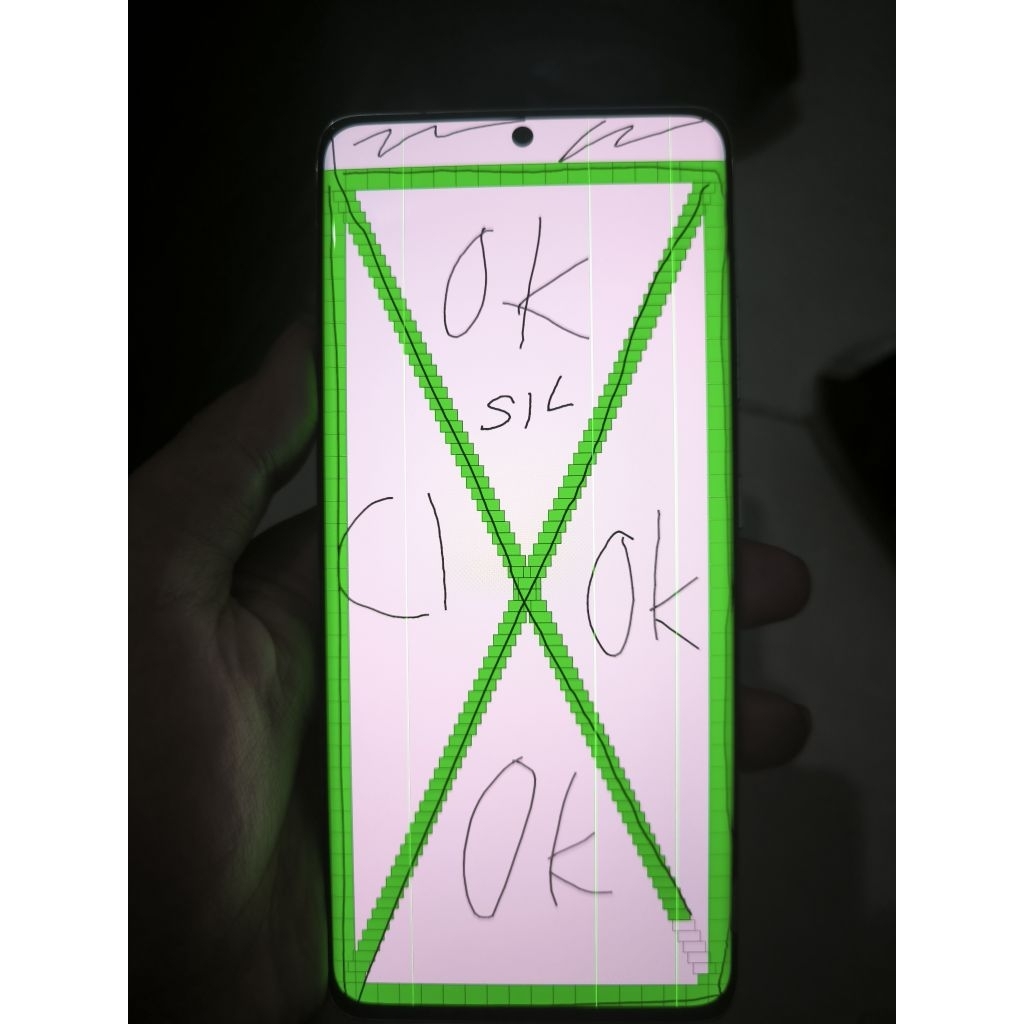 lcd s21 ultra minus garis