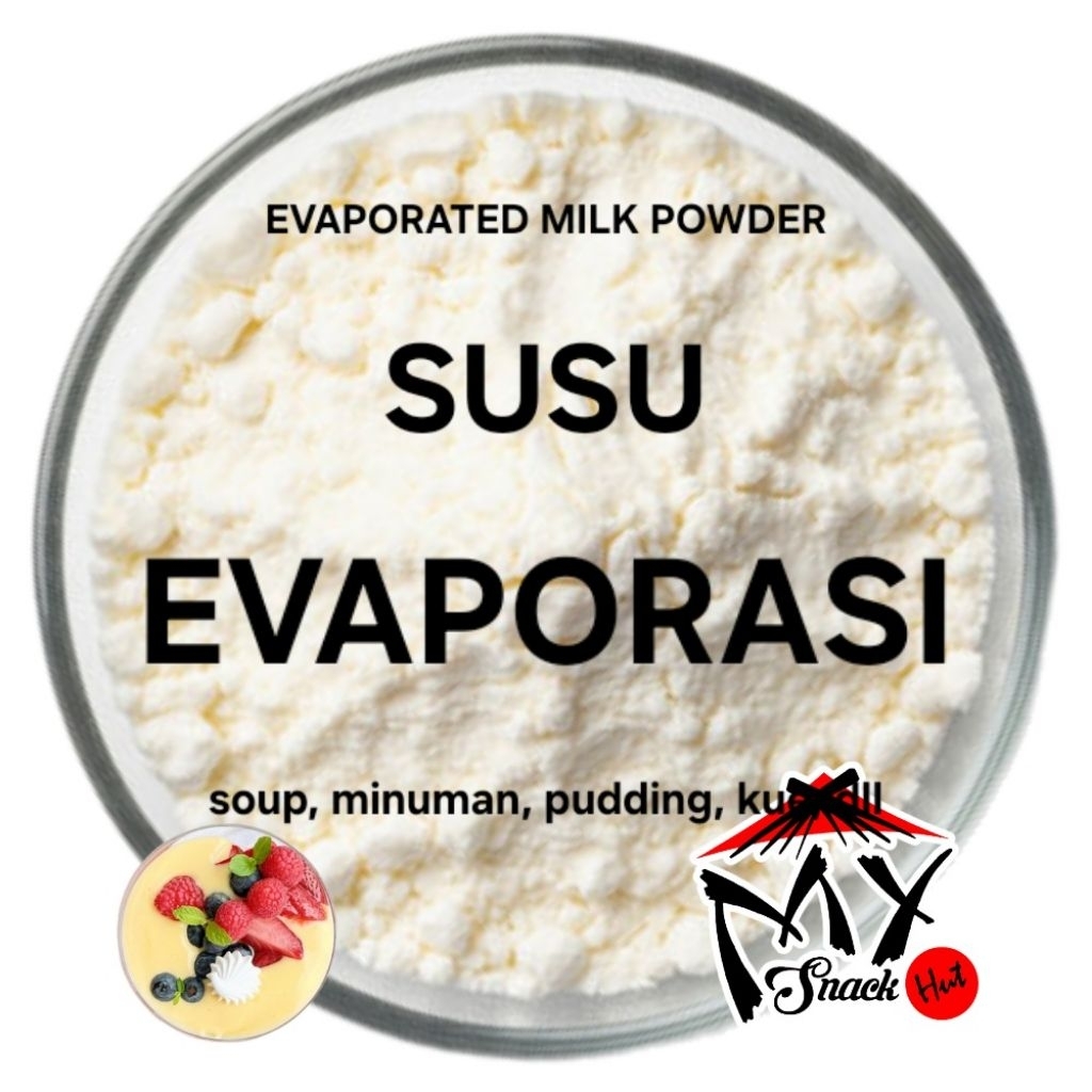 SUSU EVAPORASI BUBUK 250GR EVAPORATED MILK ROTI KUE CAKE PUDDING PIE SOUP CREAM KRIM SUP POWDER HALA