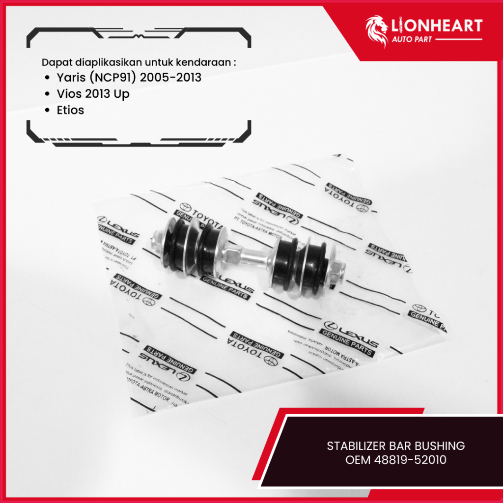 Stabilizer Bar Bushing LIONHEART - Toyota 48819-52010 - Yaris, Vios, Etios