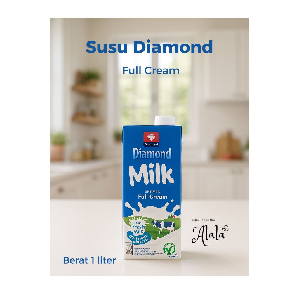 Diamond Susu Cair Full Cream 1 liter / susu UHT