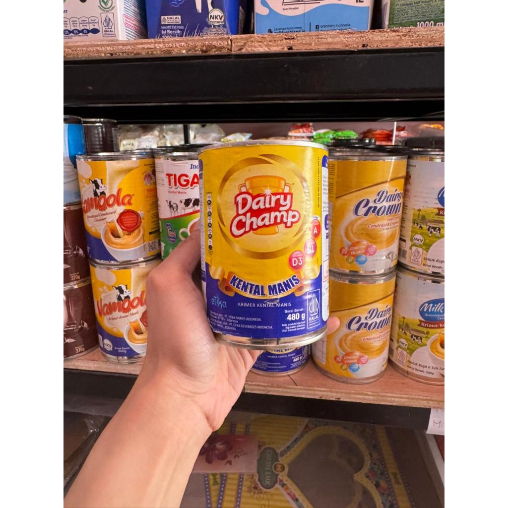 SUSU KENTAL MANIS DAIRY CHAMP 480GRAM. KRIMER KENTAL MANIS DAIRY CHAMP KALENG