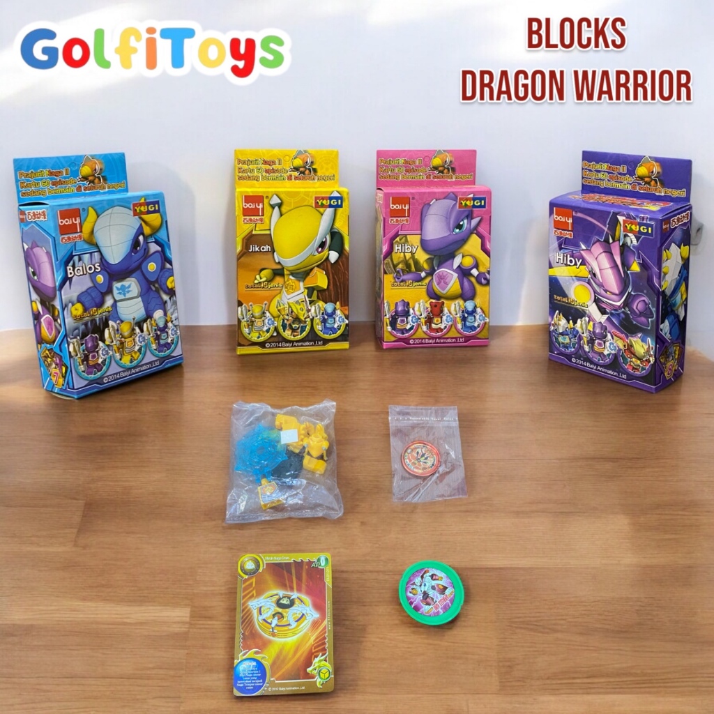 Mainan Anak Blocks Dragon Warrior Susunan Block Naga