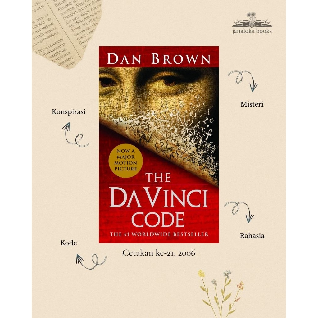 The Da Vinci Code Dan Brown | Novel Thriller Misteri | Buku Preloved