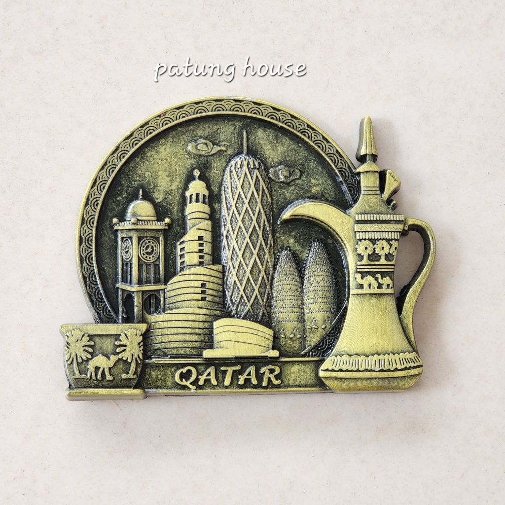 Fridge Magnet Kulkas Souvenir Qatar Arab Timur Tengah Besi