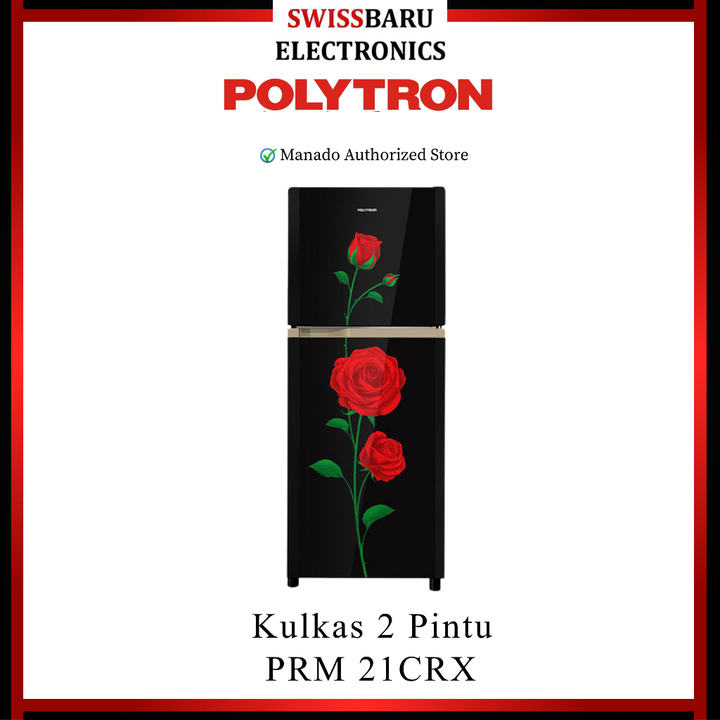 MANADO - POLYTRON Kulkas 2 Pintu Belleza Varia 210 liter PRM 21CRX