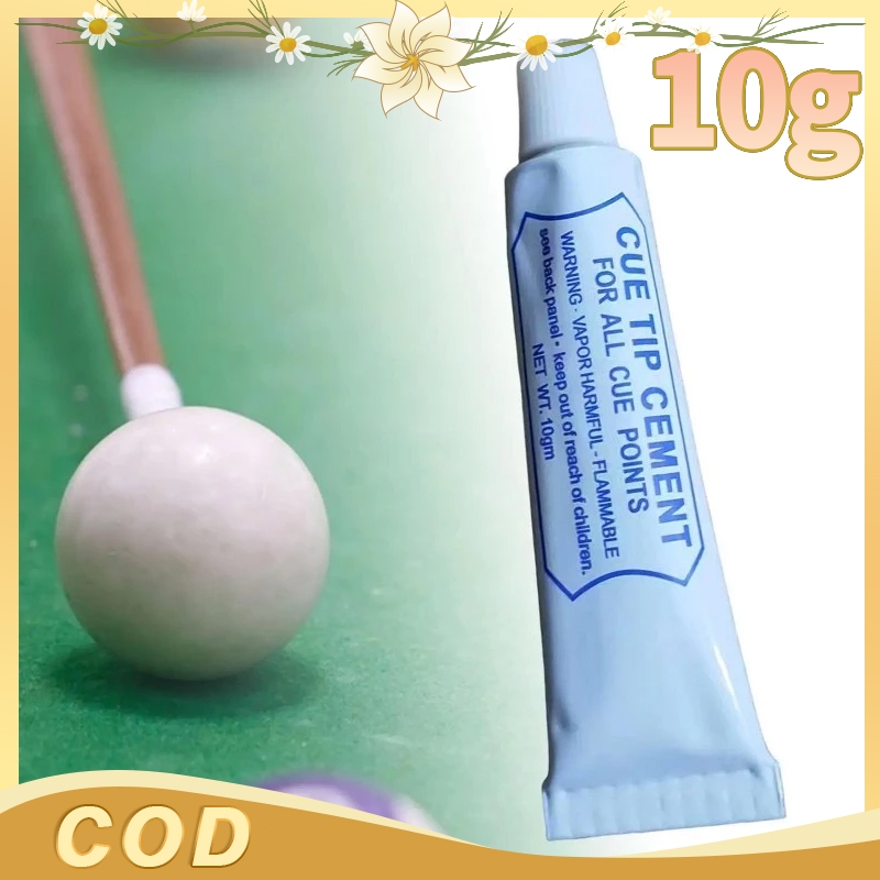 —10g Lem Tip Billiard— Tube Aluminium Epoxy Resin Perekat Kuat Kering Lambat Untuk Penggantian Tip