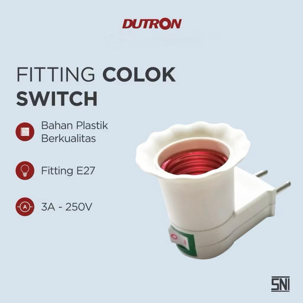 ORIGINAL FITTING LAMPU COLOK + SAKLAR DUTRON FITTING SWITCH ON OFF FITING LAMPU TIDUR