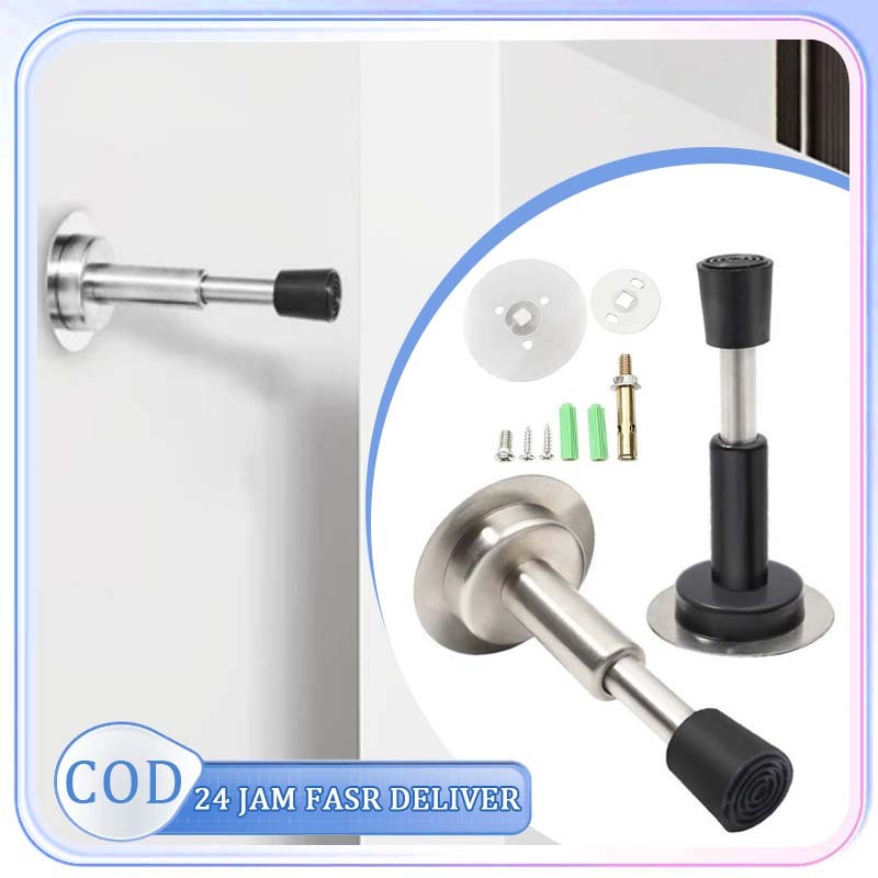 Door Stopper Rubber Karet Penahan Pintu Rumah Stopper Pintu Karet Ganjalan Pintu Stainless Steel