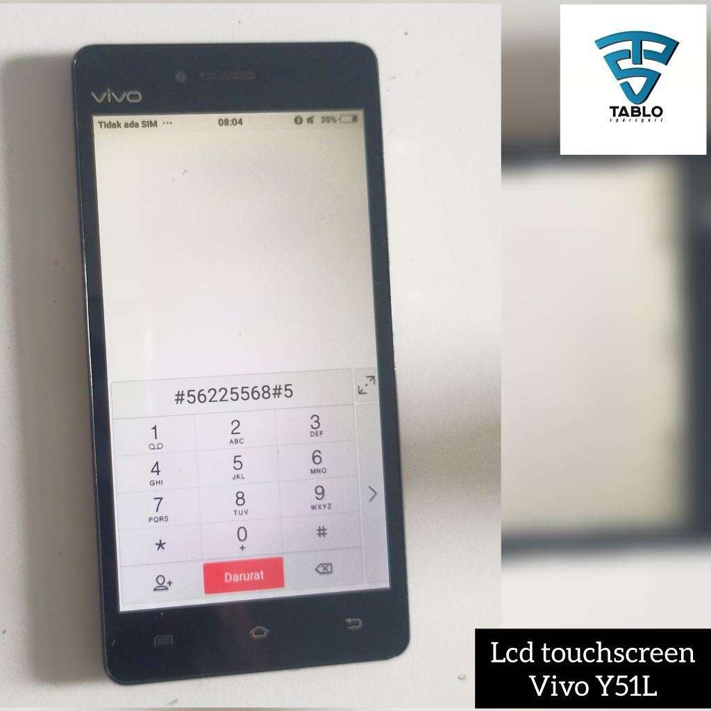 Lcd touchscreen frame Vivo Y51L original copotan hp