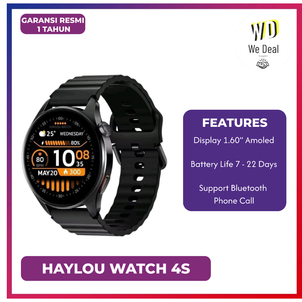 Haylou Watch 4S GPS Smartwatch 1.43" AMOLED 120+ Modes