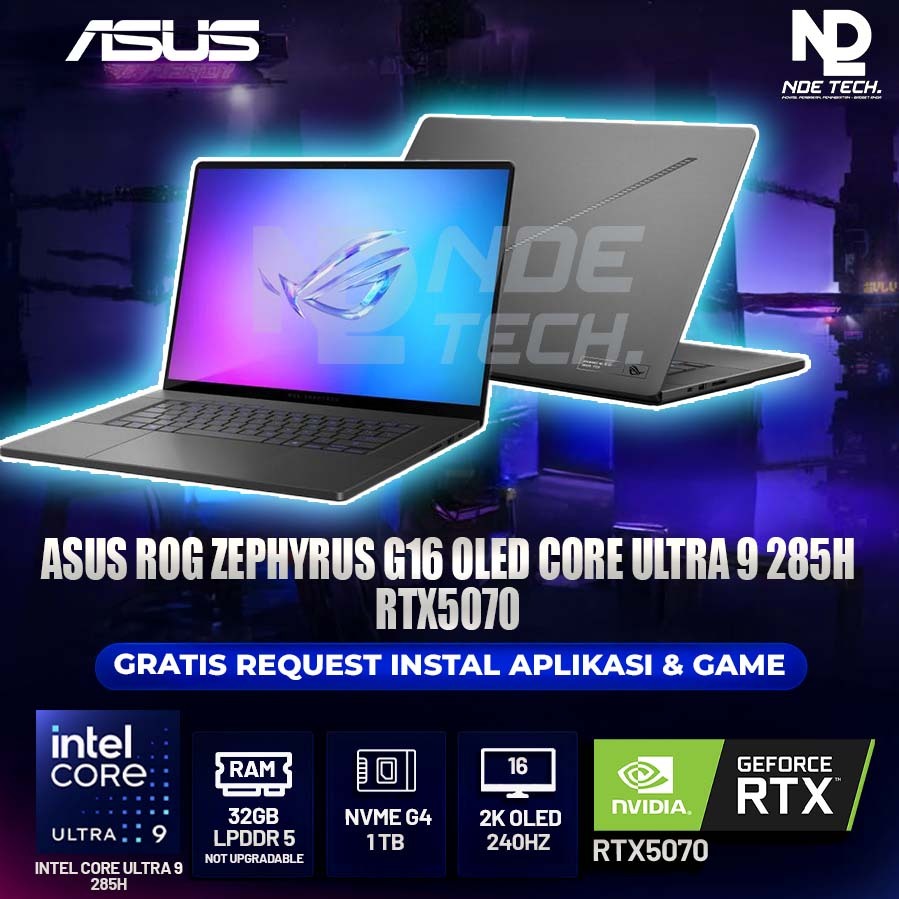 ASUS ROG ZEPHYRUS G16 OLED CORE ULTRA 9 285H RTX5070