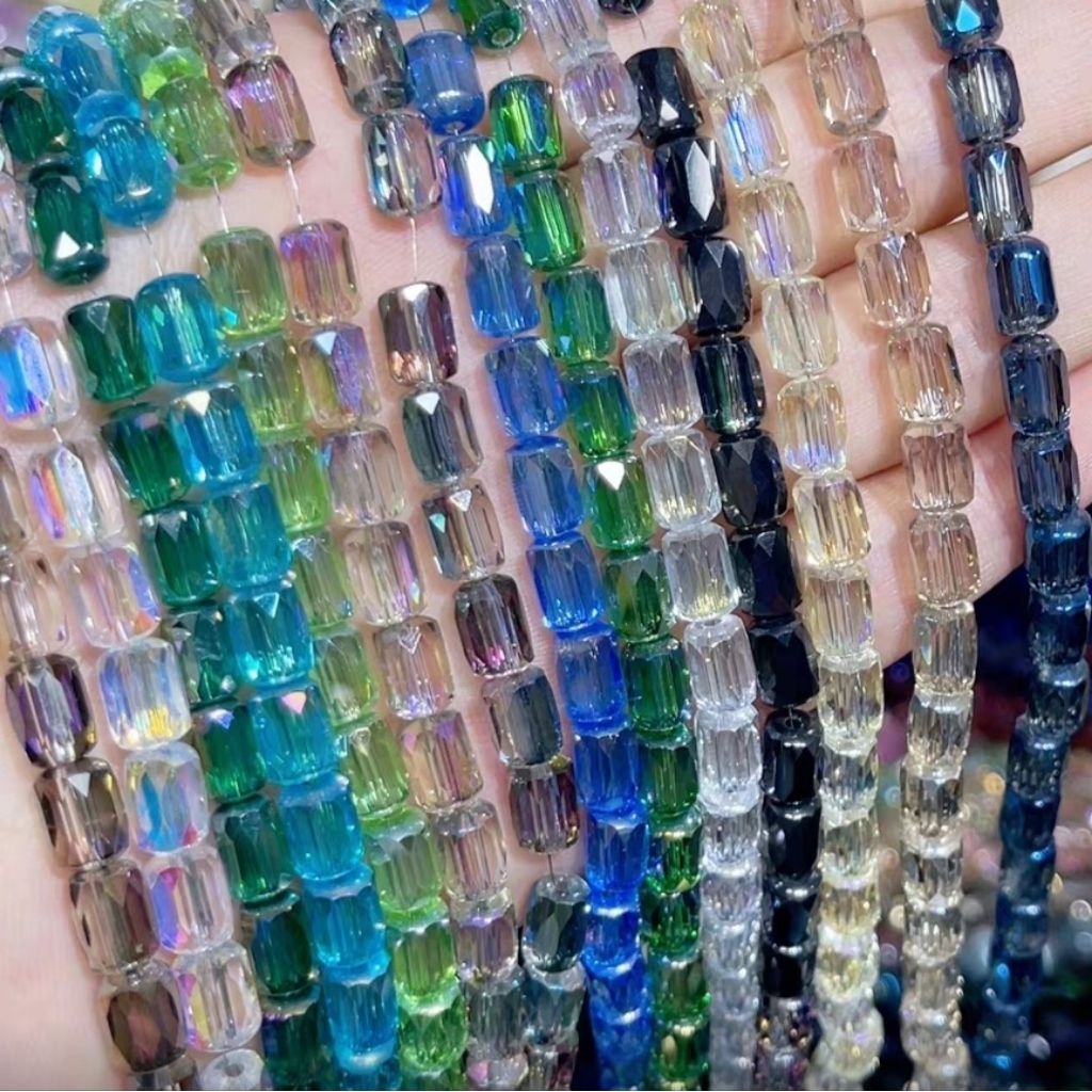 Grosir 80pcs Tabung 6mm A3 Ceko kristal crystal beads diy ronce monte mote manik AAA Swaro swarovski