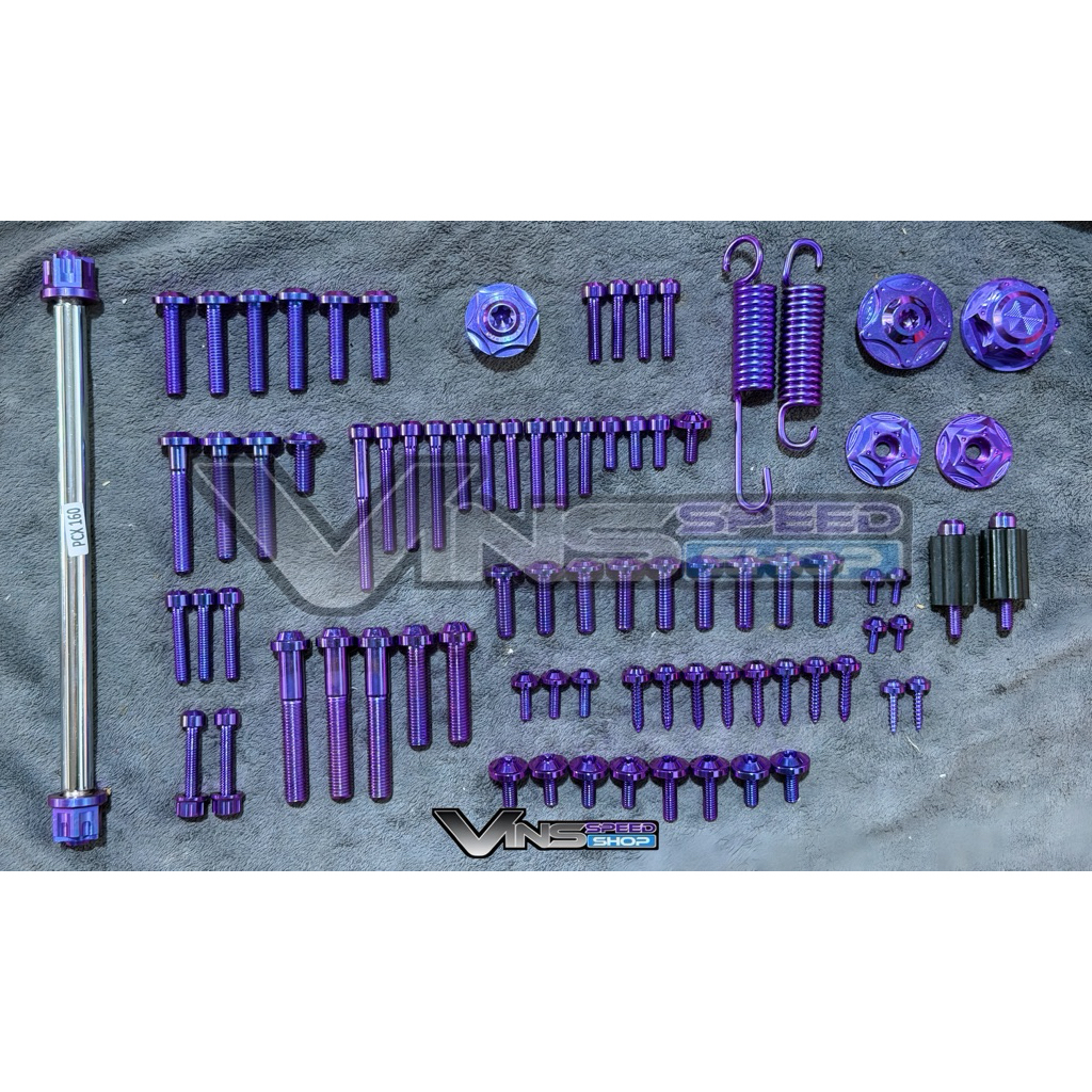 Paket Baut Titanium PCX 160 Roadsync ABS CBS – Full Set Baut Variasi Motor Stylish & Presisi