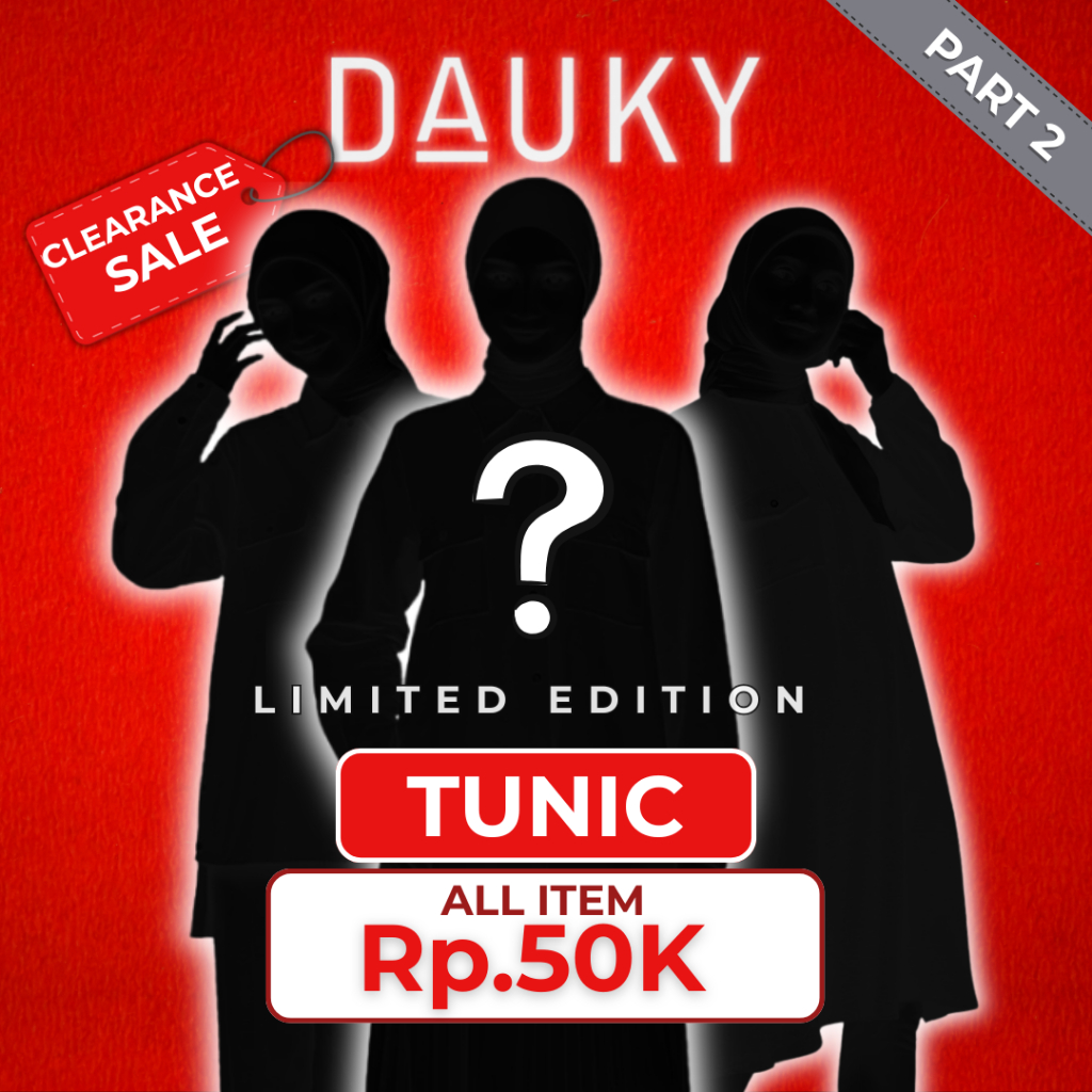 [NEW TUNIC 2] Dauky Clearance DP Sale Limited Edition Tunic Atasan Wanita Tunik Motif Polos 2