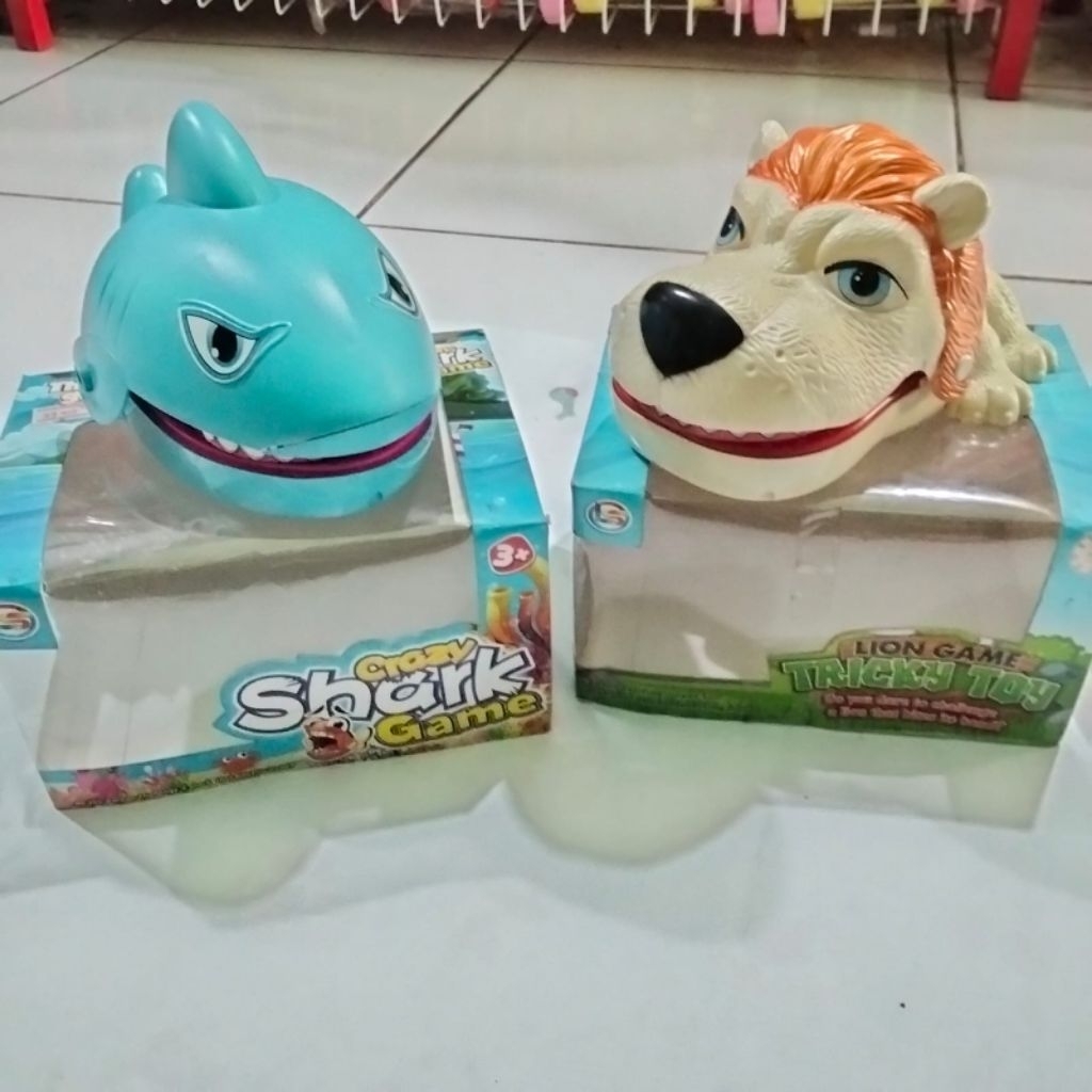 *Mainan Anak Prank Gigi Gigitan Karakter Singa & Hiu | Lion Game LZ 10 | Crazy Shark LZ 8