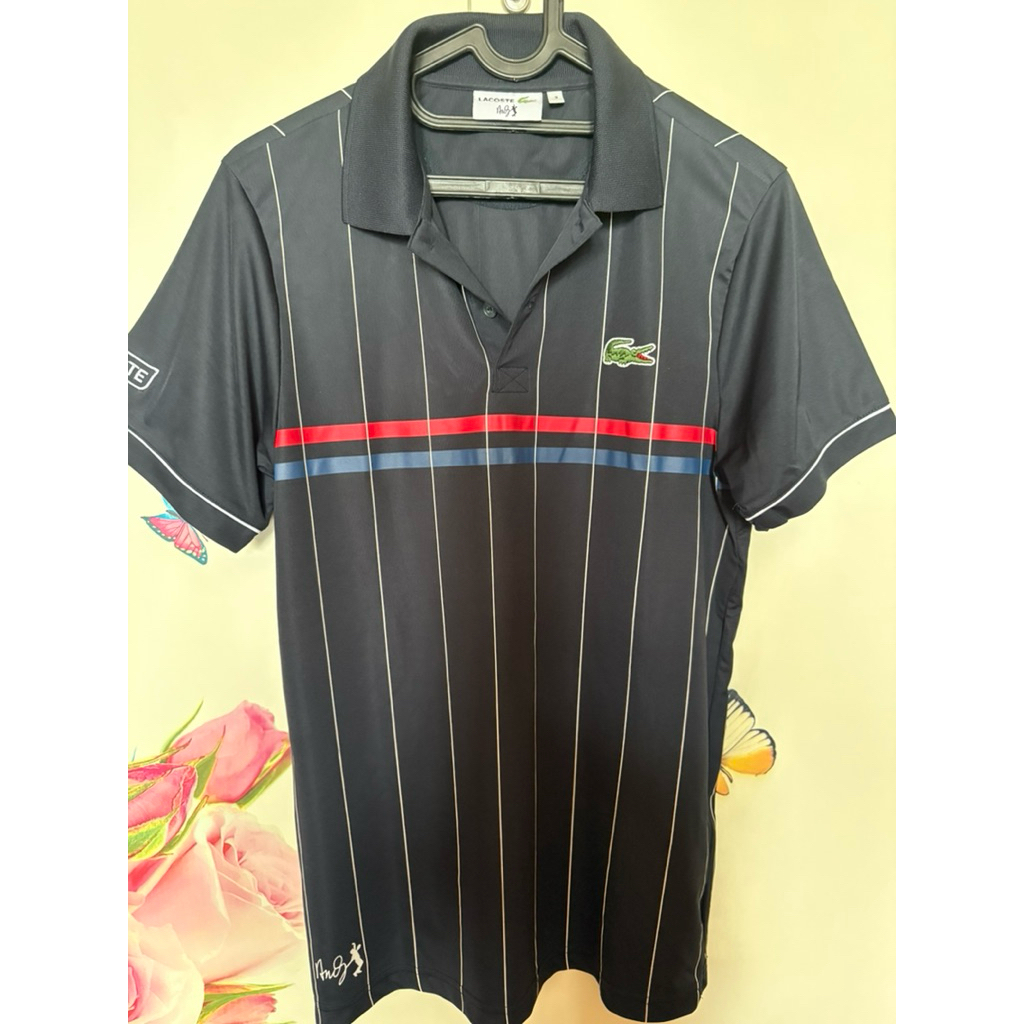 PRELOVED LACOSTE SPORT BLACK STRIPES -ANDY LIMITED EDITION MAN