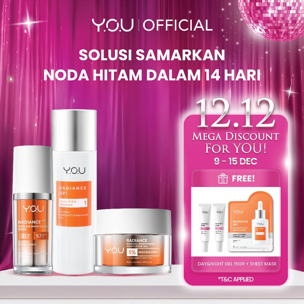 YOU 3in1 Paket Skincare Set 3pcs Radiance Glow, Radiance Up, Acneplus, Peeling