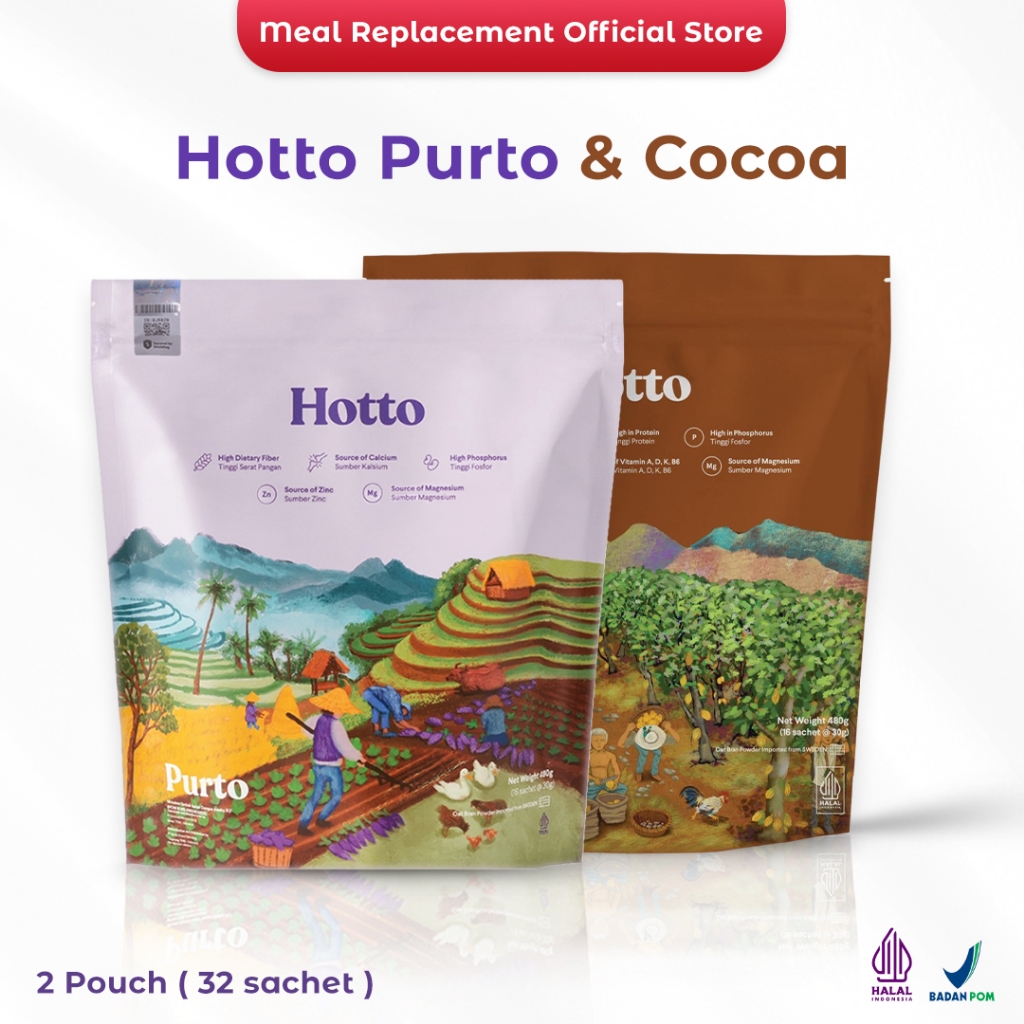 HOTTO Purto 1 Pouch 16 Sachet Bpom Multigrain Halal HottoPurto Hotto