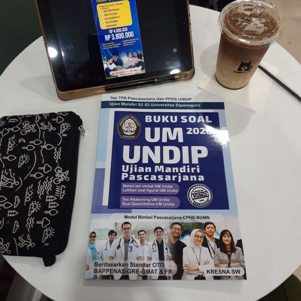 Buku Soal UM Ujian Mandiri UNDIP TPA S2 S3 Pacsasarjana jurusan Umum dan PPDS