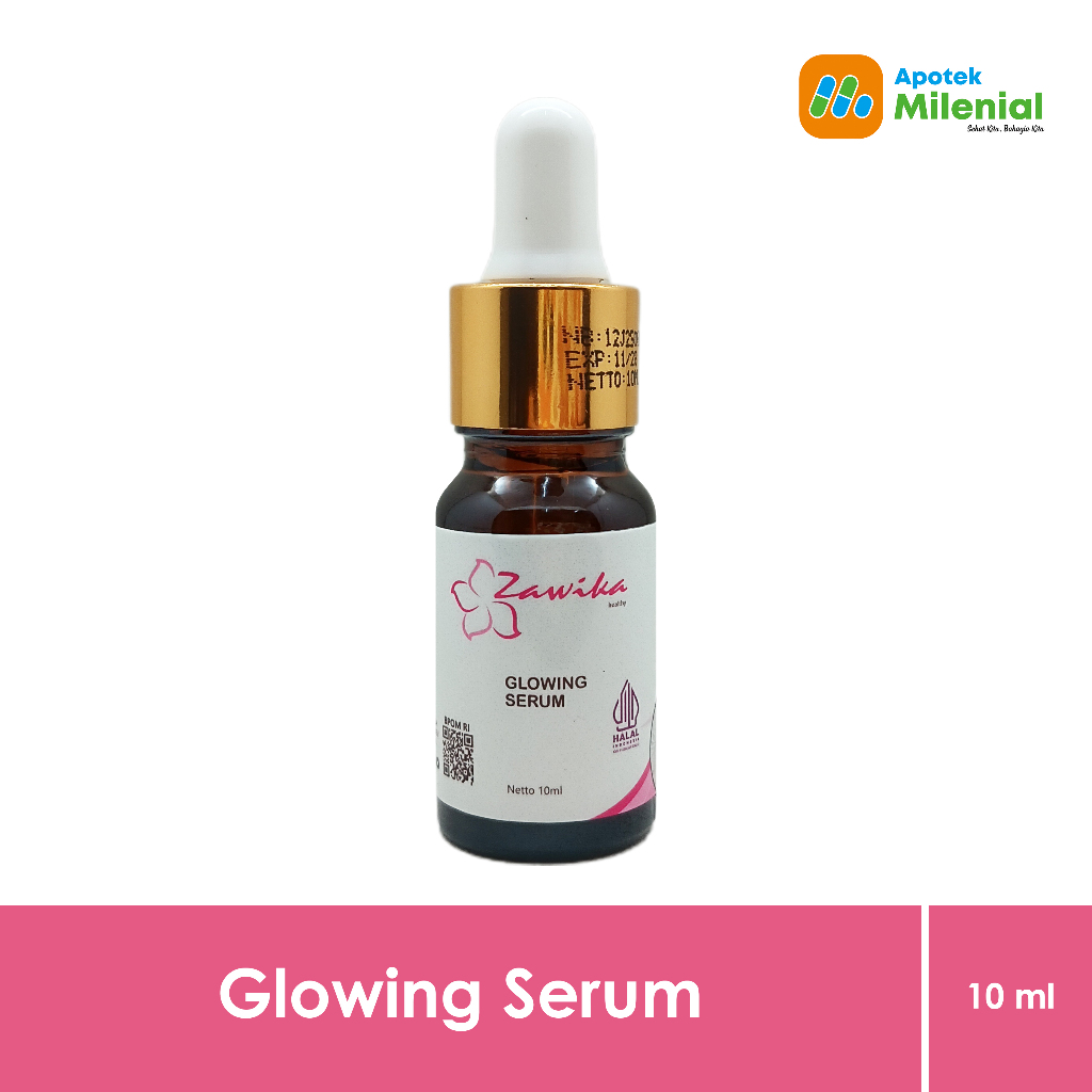 Zawika Glowing Serum 10 ml / BPOM /  Mencerahkan Kulit Wajah / Menghilangkan Noda dan Flek Hitam diw