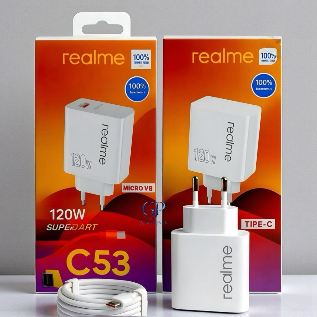 Charger Ori 100% Realme C53 5G 120W Support FastCharging super Vooc kompatible semua hp smartphone a