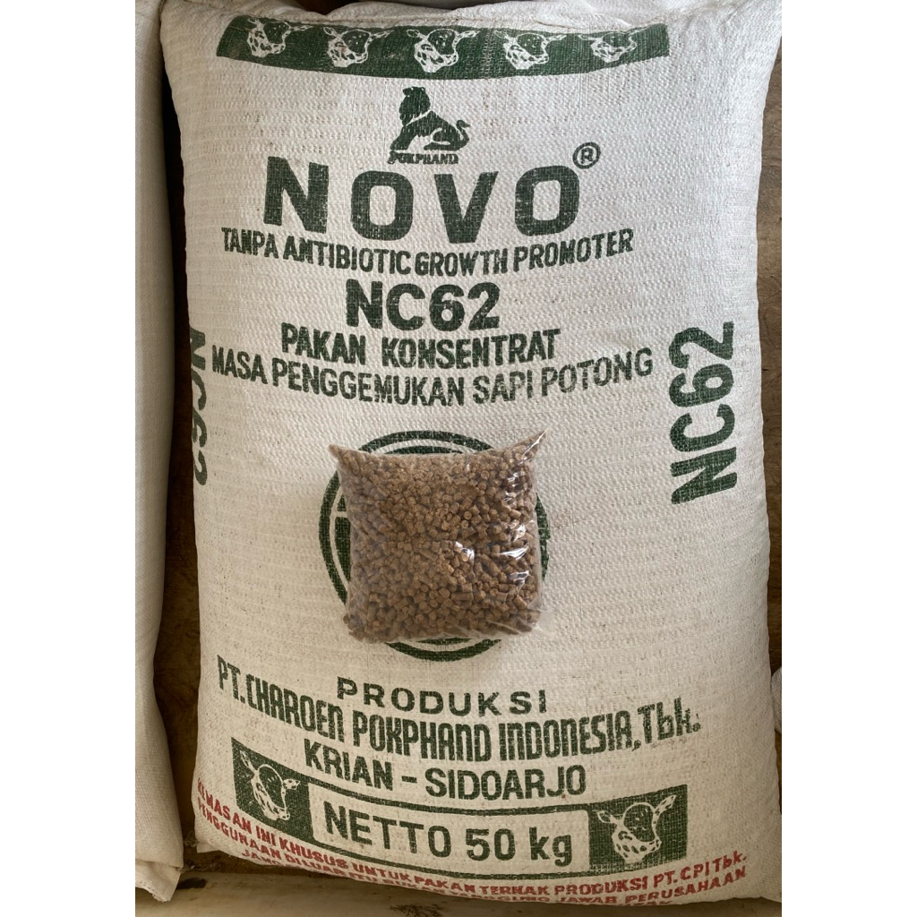 Pakan Kosentrat Sapi NOVO NC62 (Repack) 1kg